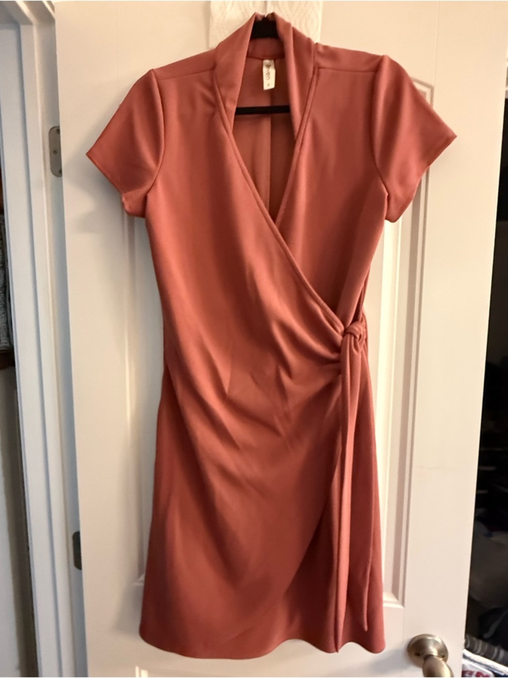 Seven7 Dusty Rose Short Wrap Dress